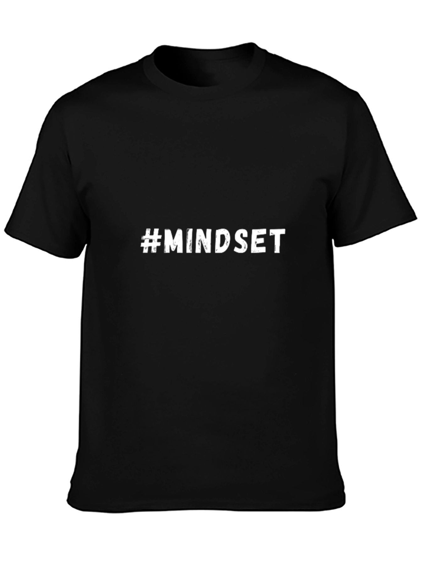 #Mindset Mens Black Cotton Graphic Tee