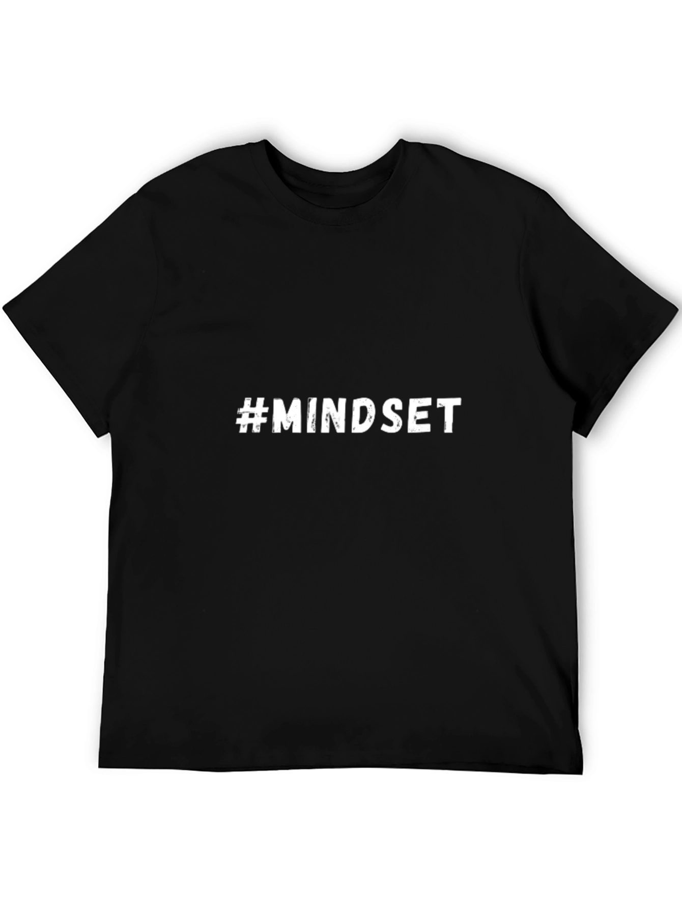 #Mindset Mens Black Cotton Graphic Tee