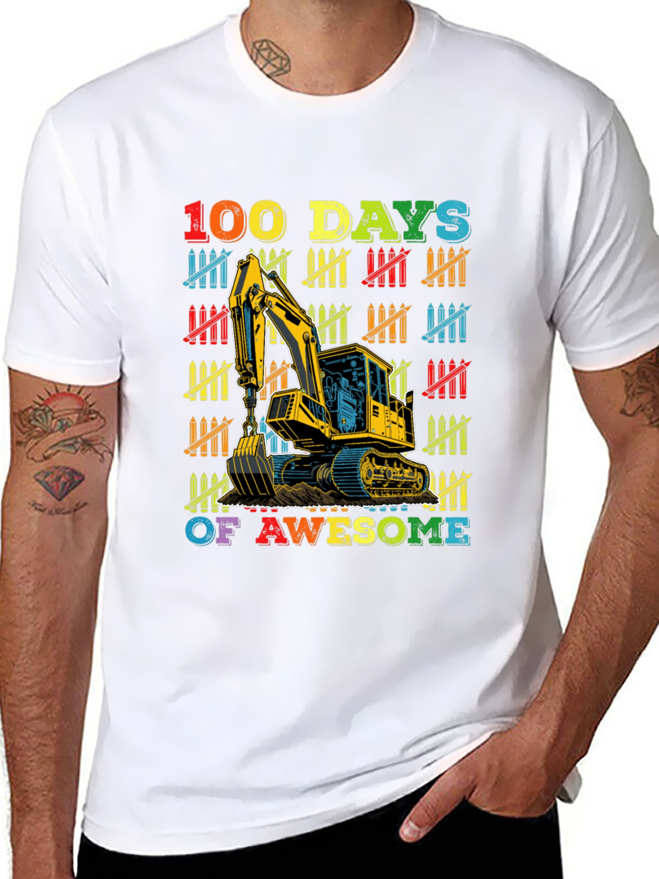 100 Days of Awesome Excavator T-Shirt
