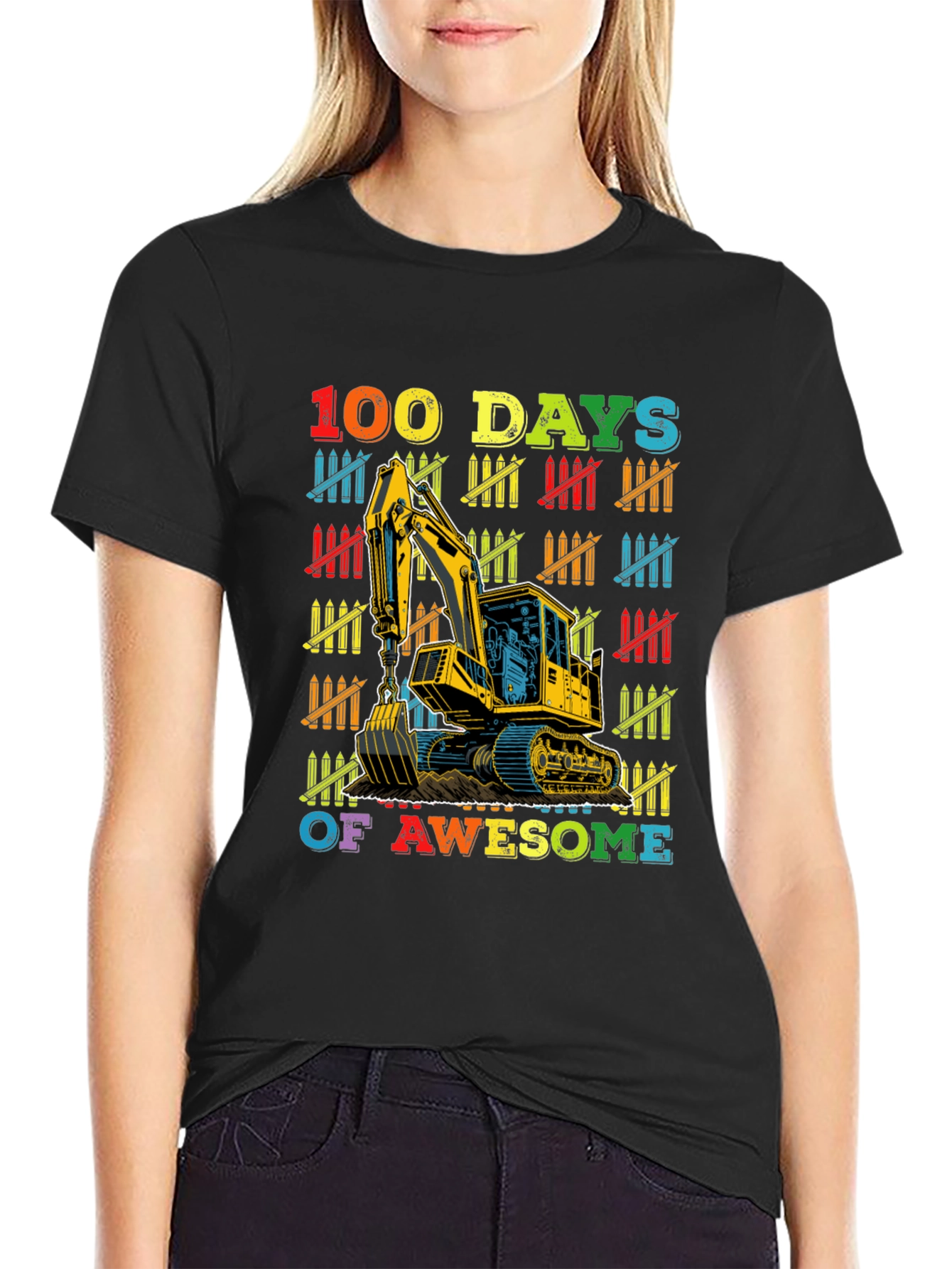100 Days of Awesome Excavator T-Shirt