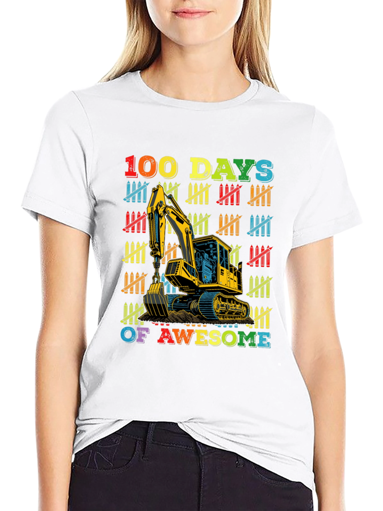 100 Days of Awesome Excavator T-Shirt