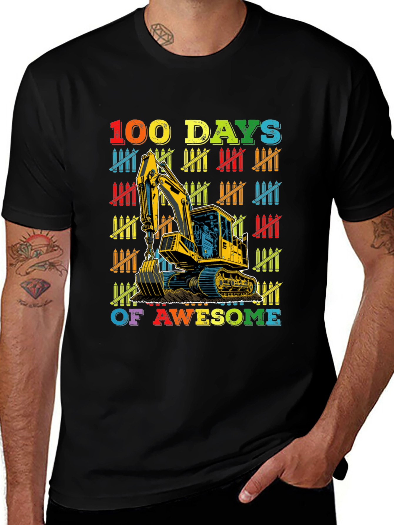 100 Days of Awesome Excavator T-Shirt