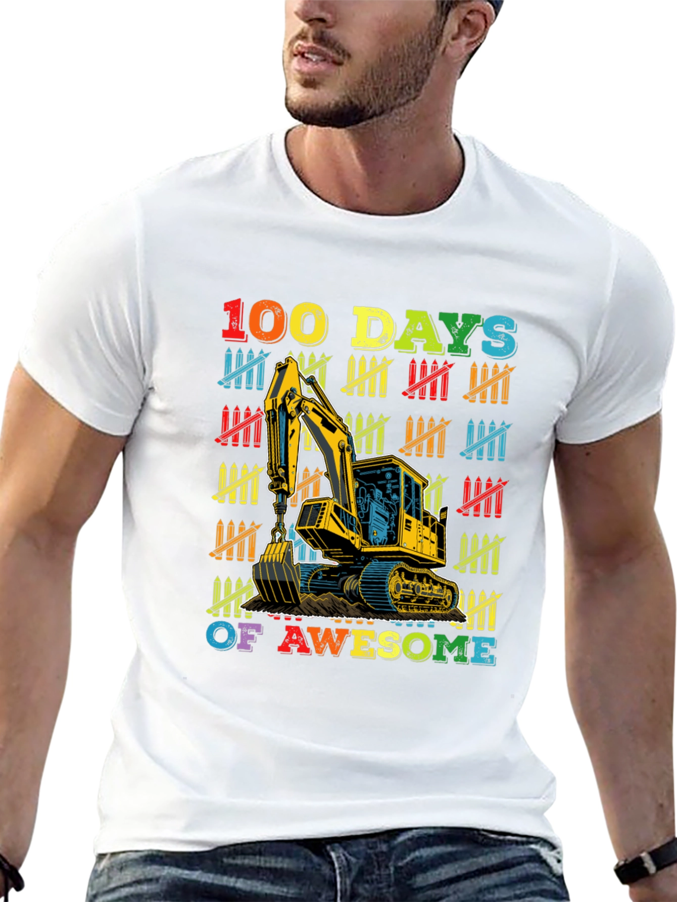 100 Days of Awesome Excavator T-Shirt