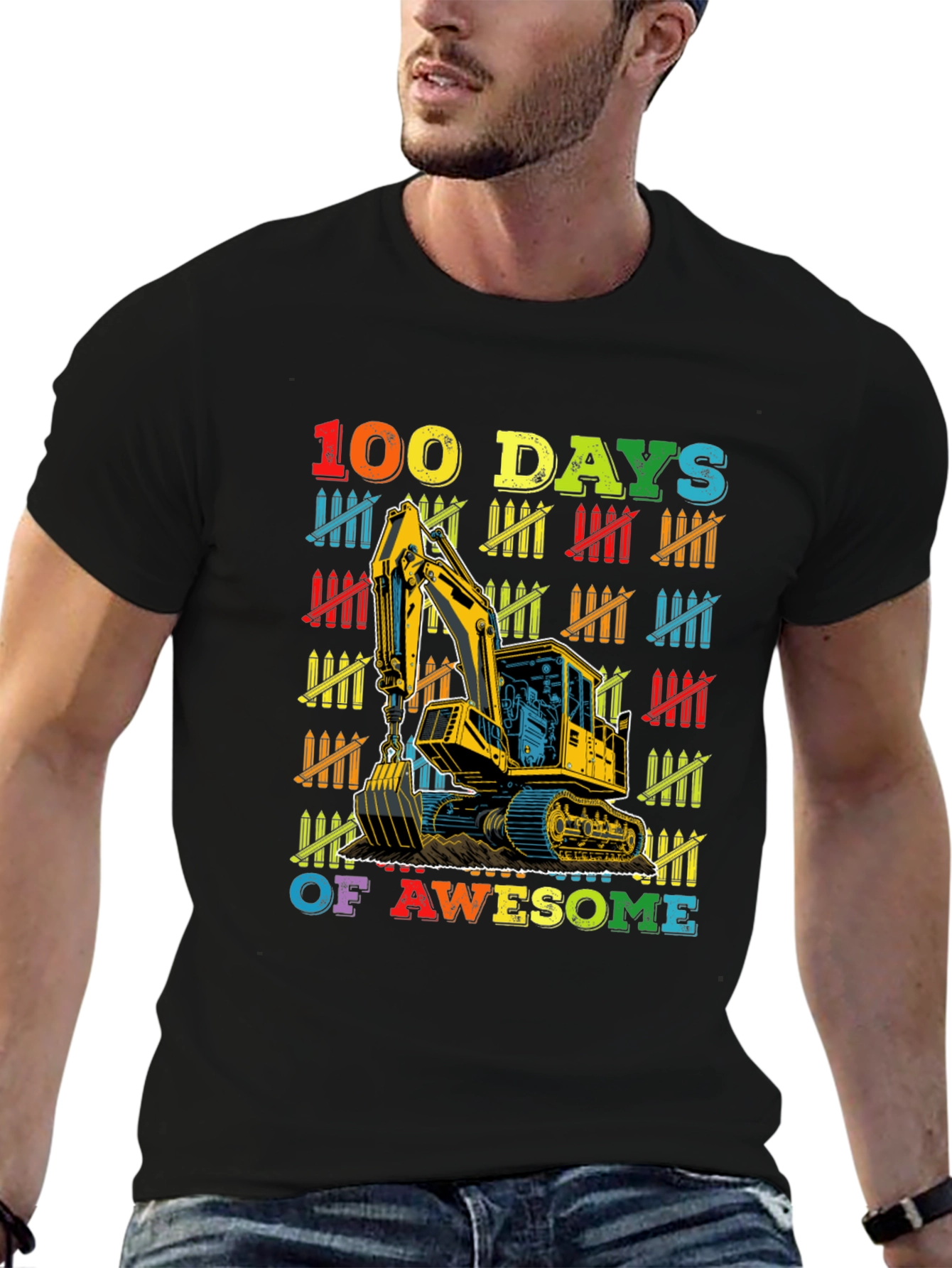 100 Days of Awesome Excavator T-Shirt