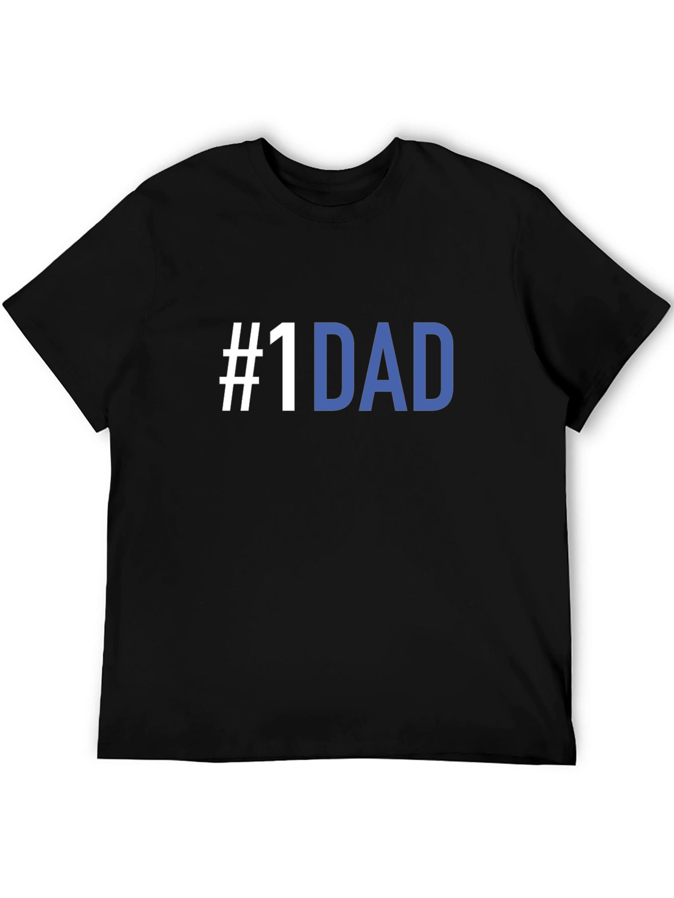#1 Dad T-Shirt - Black Crew Neck
