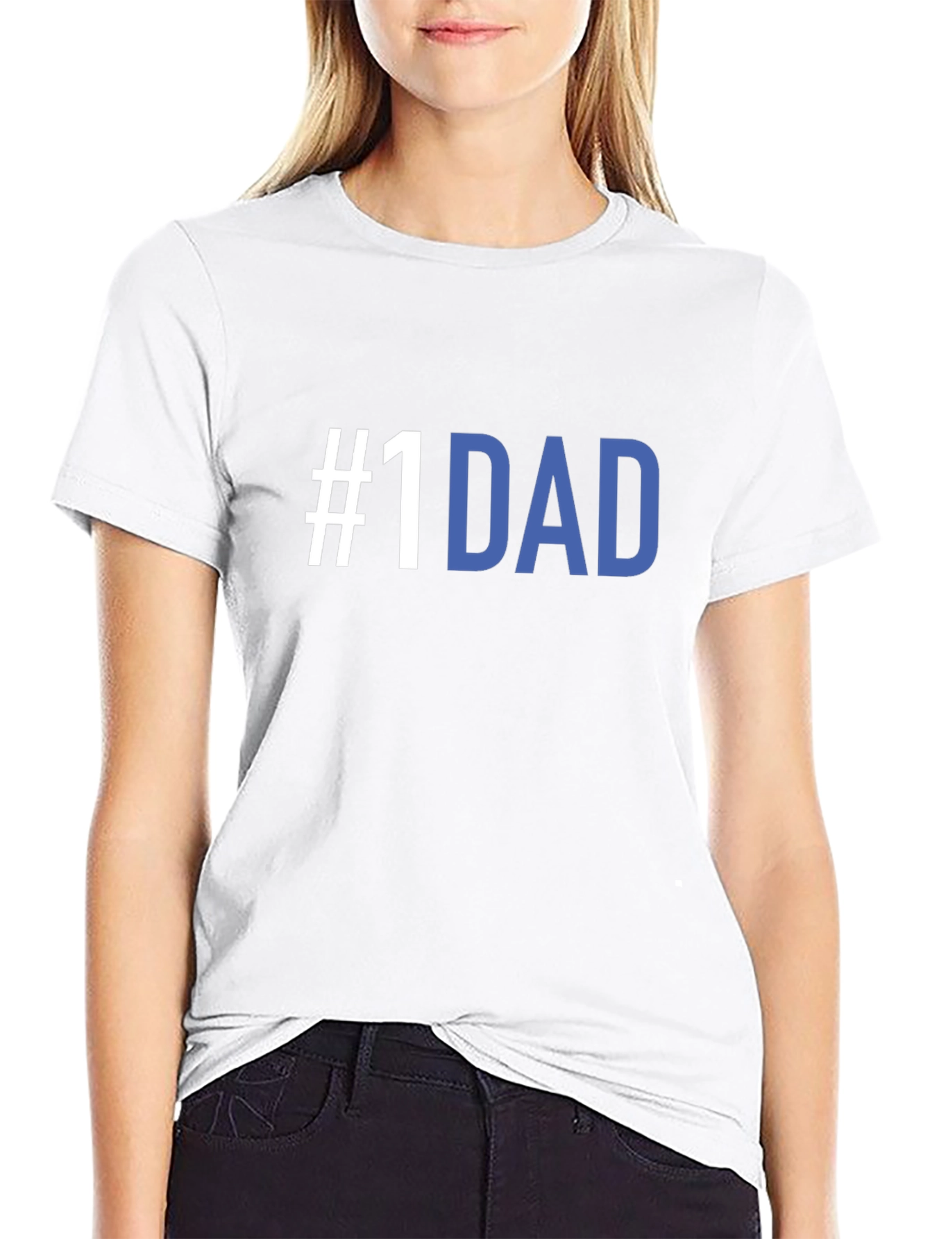 #1 Dad T-Shirt - Black Crew Neck