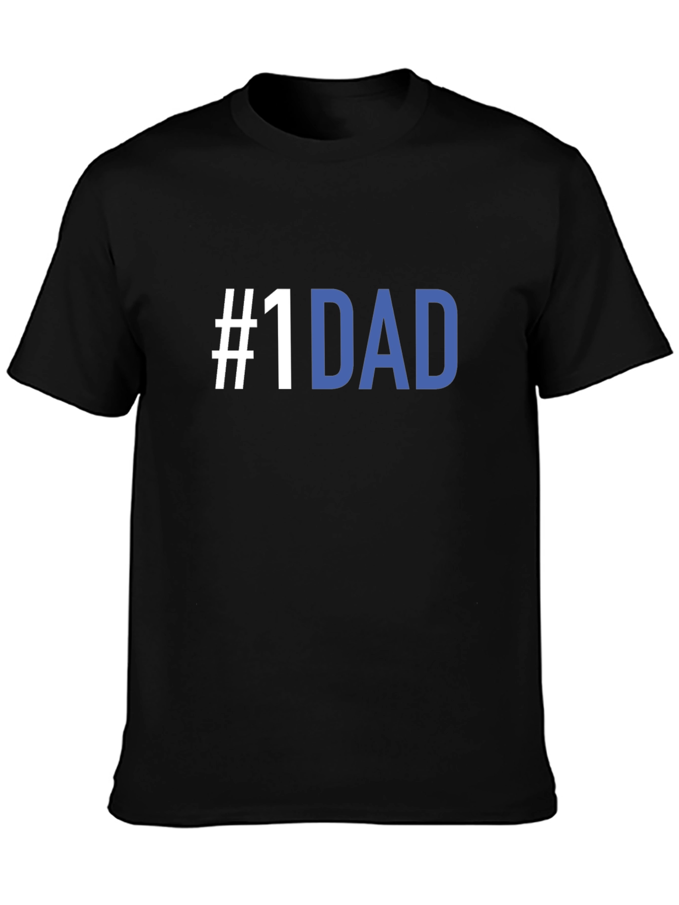 #1 Dad T-Shirt - Black Crew Neck