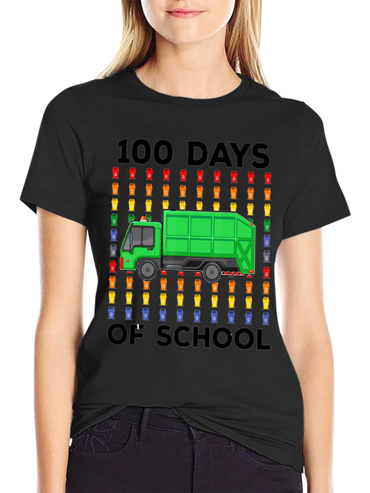 100 Days of School Garbage Truck T-Shirt