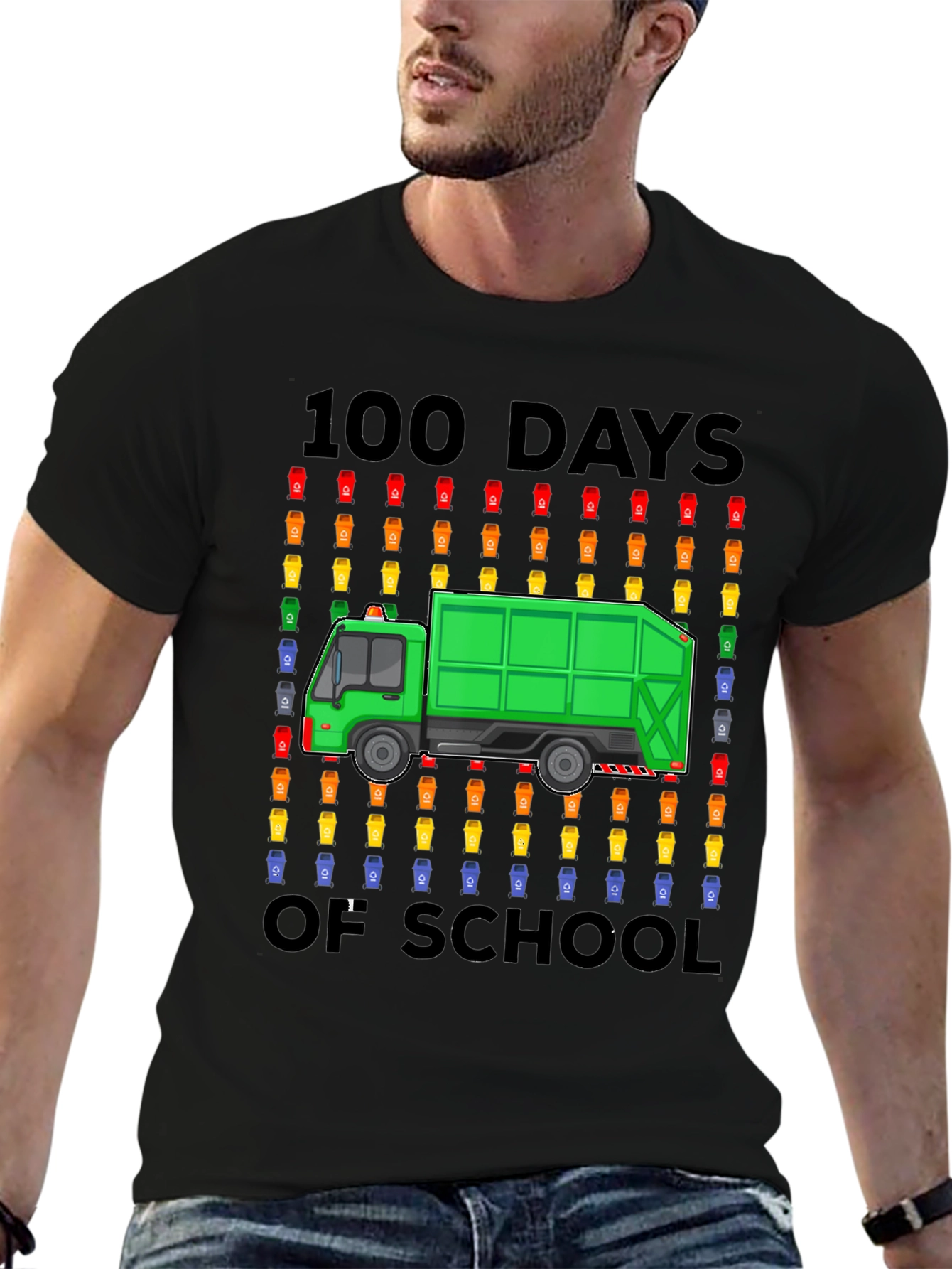 100 Days of School Garbage Truck T-Shirt