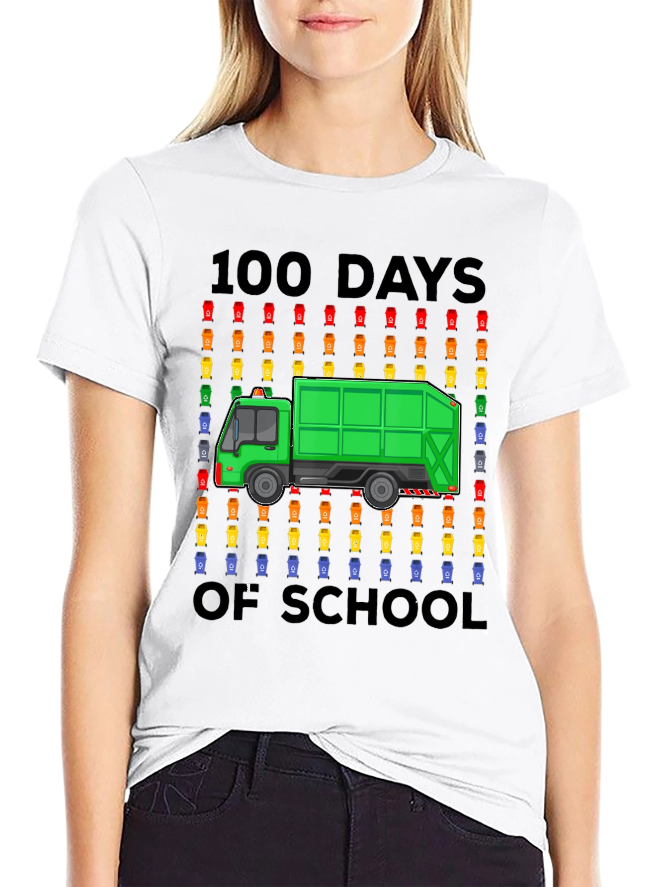 100 Days of School Garbage Truck T-Shirt