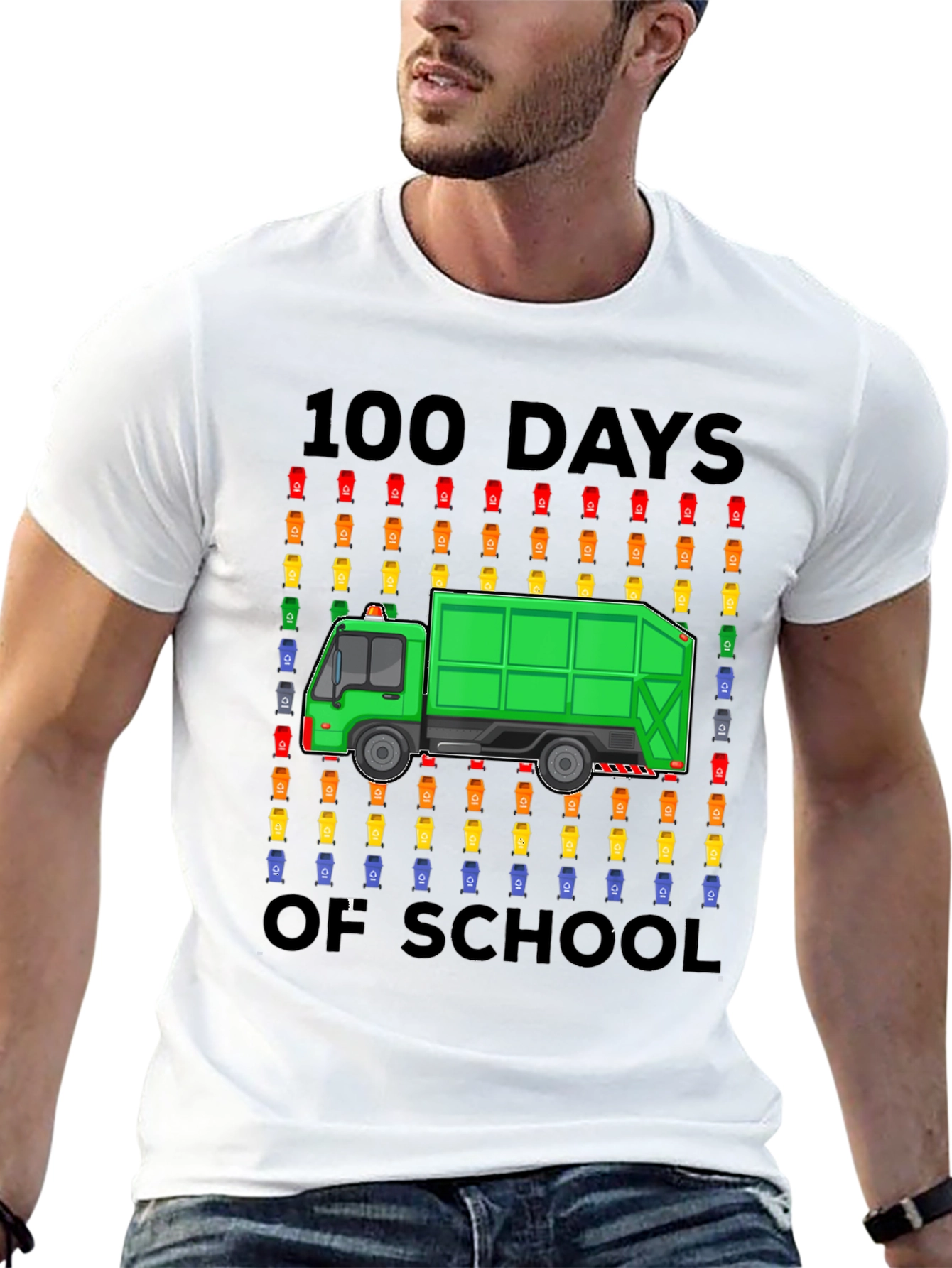 100 Days of School Garbage Truck T-Shirt