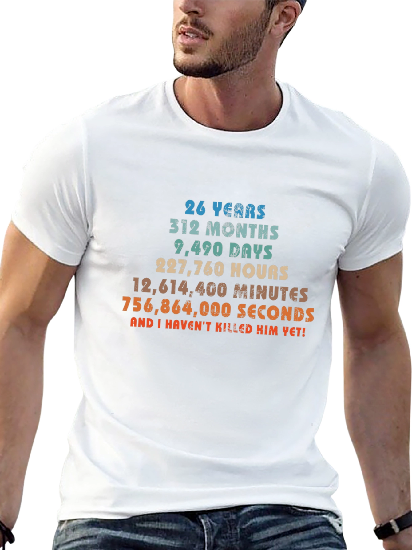 26 Years Anniversary Humor Black T-Shirt