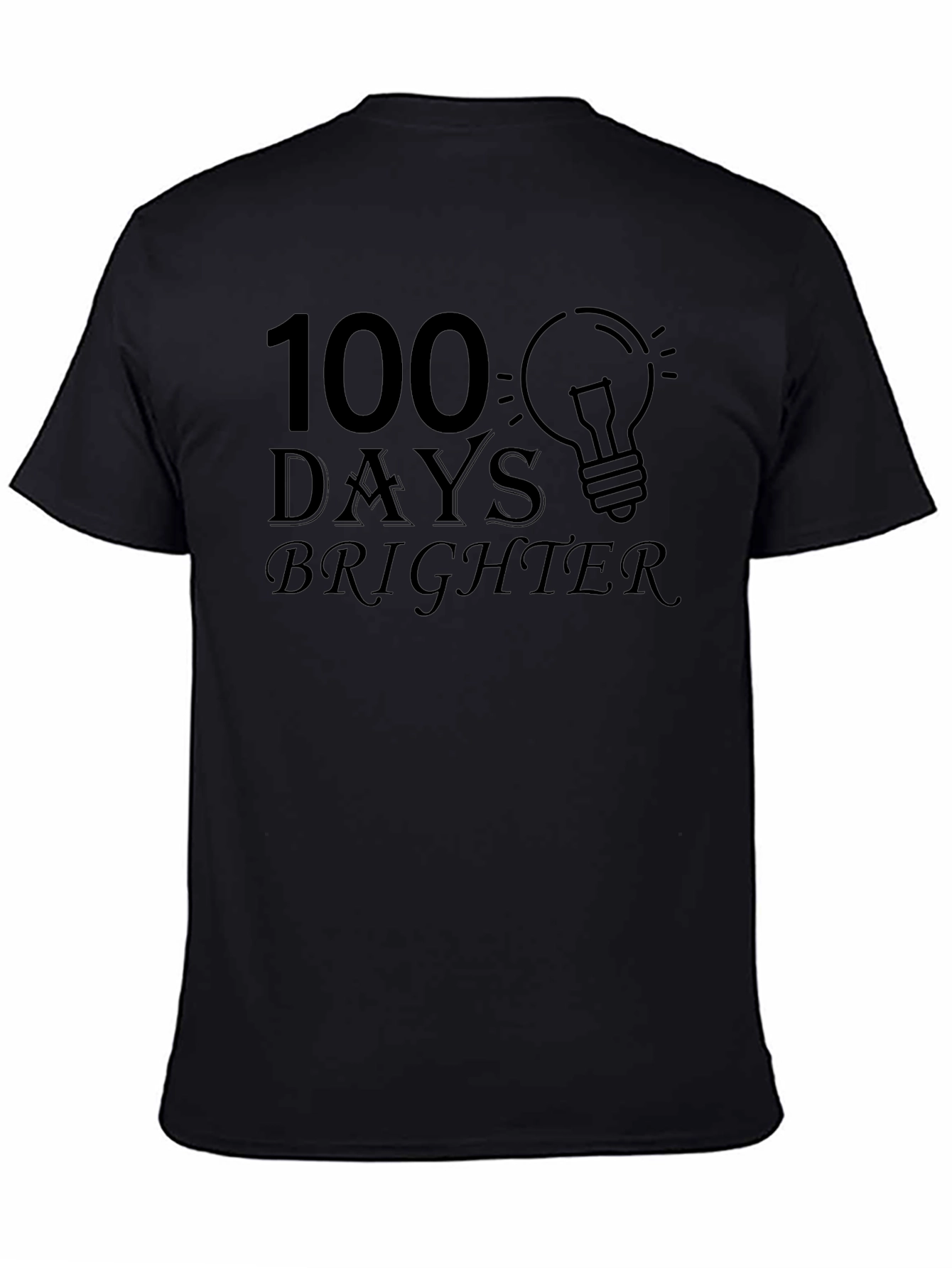 100 Days Brighter Graphic Tee - Black Cotton Blend