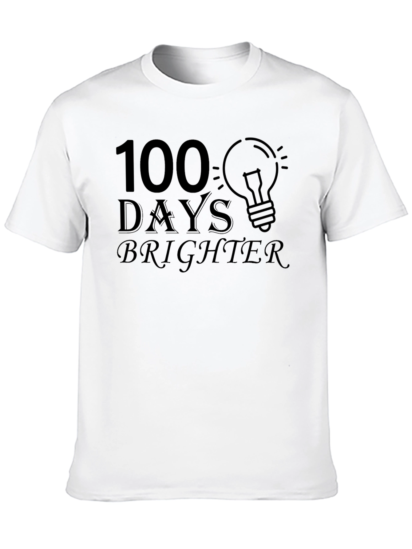 100 Days Brighter Graphic Tee - Black Cotton Blend