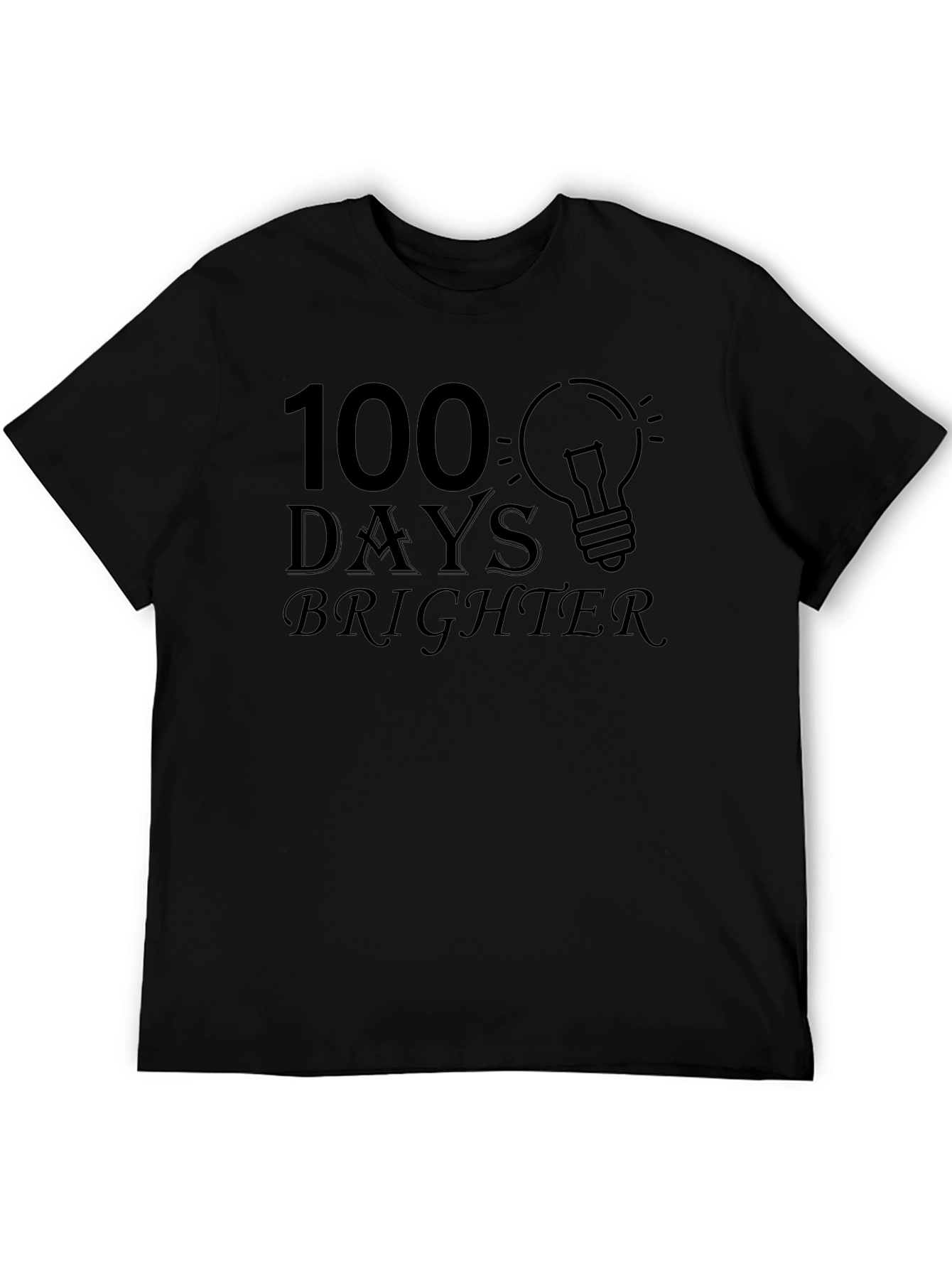 100 Days Brighter Graphic Tee - Black Cotton Blend