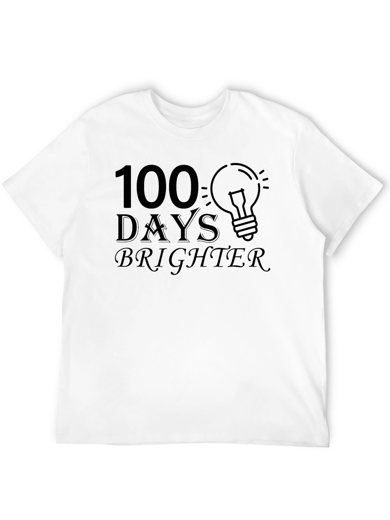 100 Days Brighter Graphic Tee - Black Cotton Blend