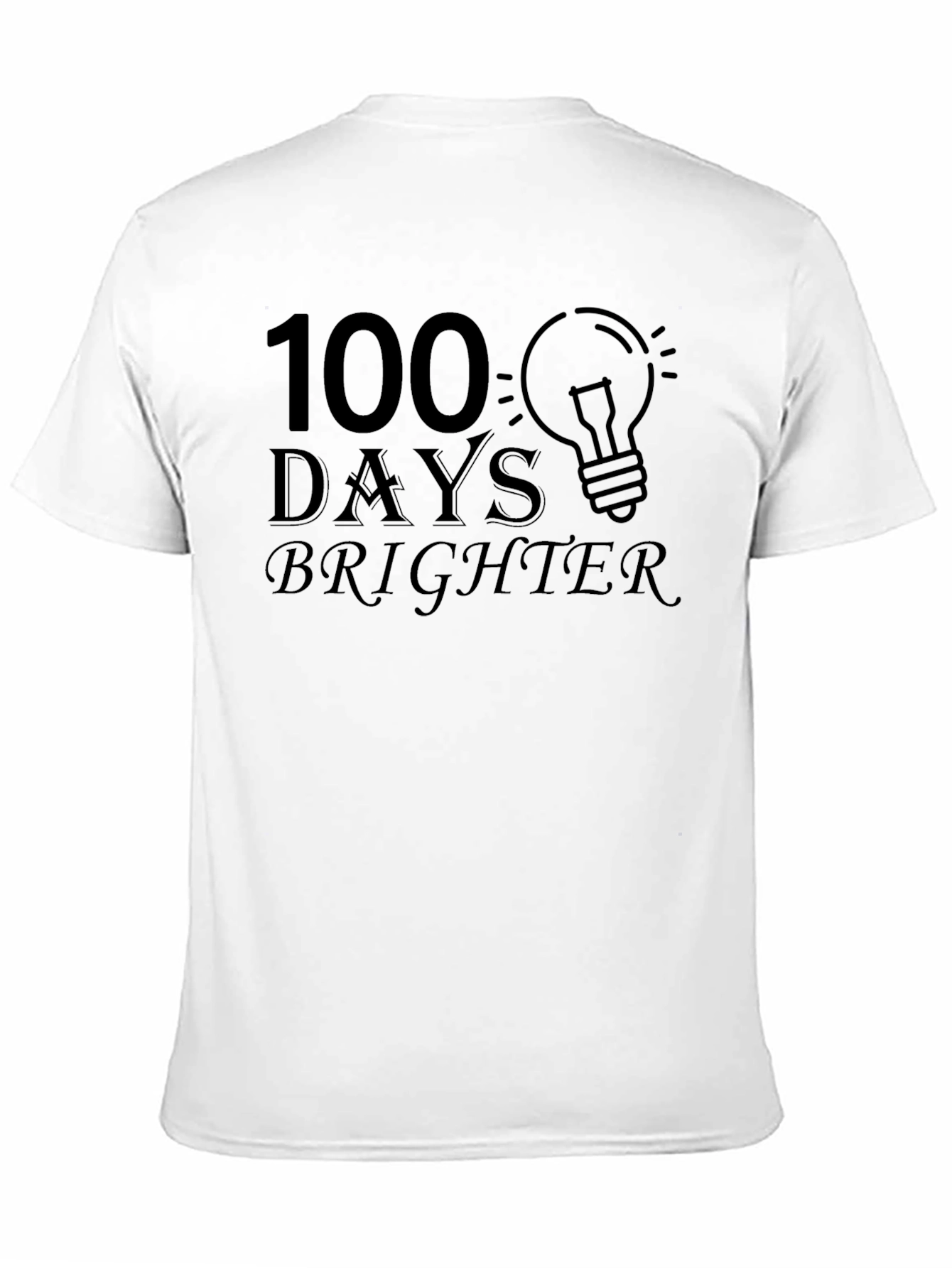 100 Days Brighter Graphic Tee - Black Cotton Blend
